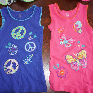 6 kids tank tops/ 5 kids shorts L 10/12